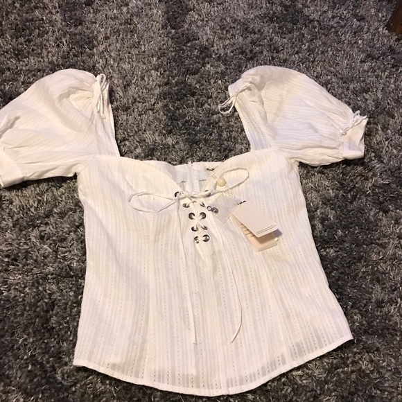 For love and lemons Annabelle Lace Up Blouse - Picture 4 of 8